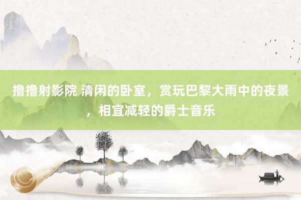 撸撸射影院 清闲的卧室，赏玩巴黎大雨中的夜景，相宜减轻的爵士音乐