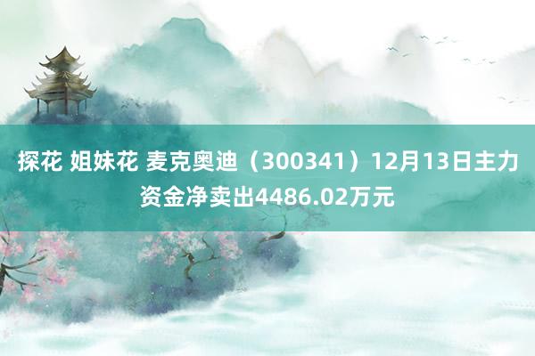 探花 姐妹花 麦克奥迪（300341）12月13日主力资金净卖出4486.02万元