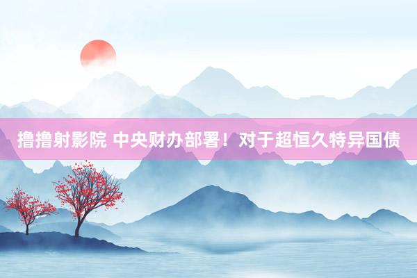 撸撸射影院 中央财办部署！对于超恒久特异国债