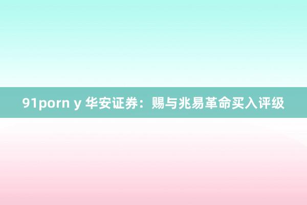 91porn y 华安证券：赐与兆易革命买入评级