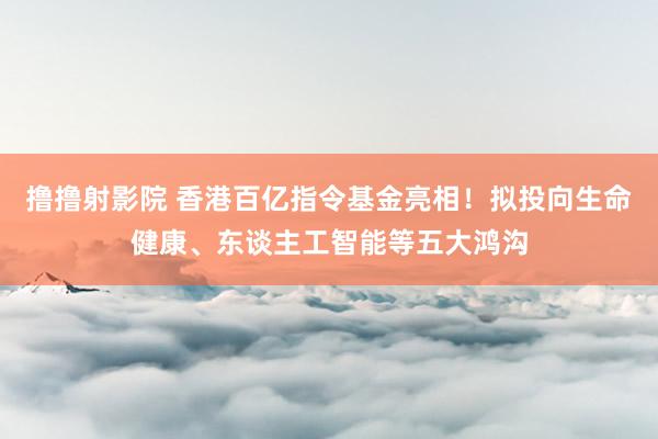 撸撸射影院 香港百亿指令基金亮相！拟投向生命健康、东谈主工智能等五大鸿沟