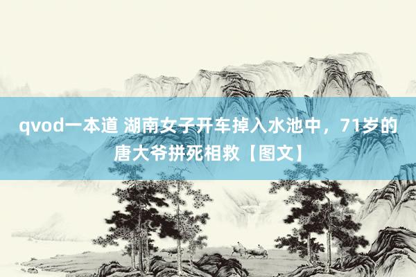 qvod一本道 湖南女子开车掉入水池中，71岁的唐大爷拼死相救【图文】