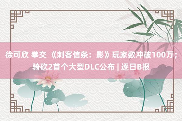 徐可欣 拳交 《刺客信条：影》玩家数冲破100万；骑砍2首个大型DLC公布 | 逐日B报