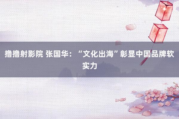 撸撸射影院 张国华：“文化出海”彰显中国品牌软实力