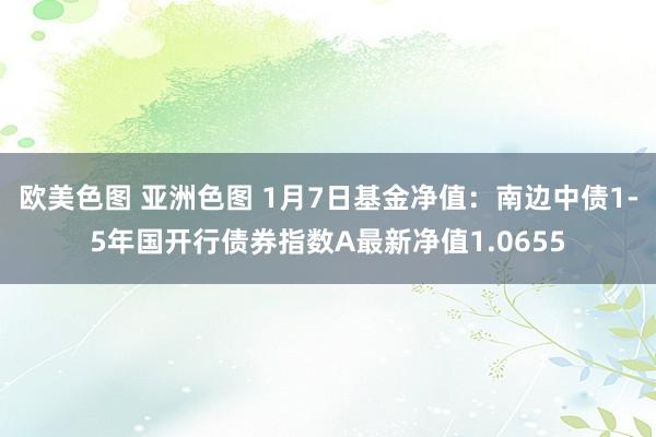 欧美色图 亚洲色图 1月7日基金净值：南边中债1-5年国开行债券指数A最新净值1.0655