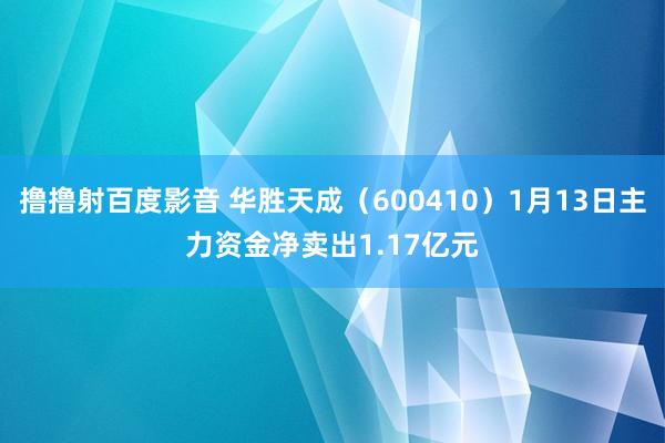 撸撸射百度影音 华胜天成（600410）1月13日主力资金净卖出1.17亿元
