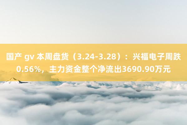 国产 gv 本周盘货（3.24-3.28）：兴福电子周跌0.56%，主力资金整个净流出3690.90万元