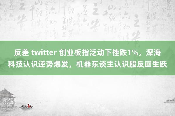反差 twitter 创业板指泛动下挫跌1%，深海科技认识逆势爆发，机器东谈主认识股反回生跃