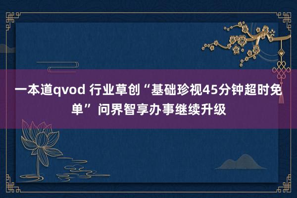 一本道qvod 行业草创“基础珍视45分钟超时免单” 问界智享办事继续升级