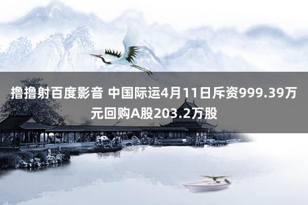 撸撸射百度影音 中国际运4月11日斥资999.39万元回购A股203.2万股