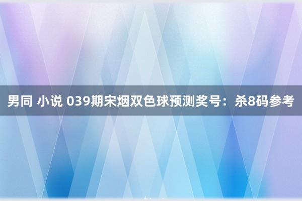 男同 小说 039期宋烟双色球预测奖号：杀8码参考